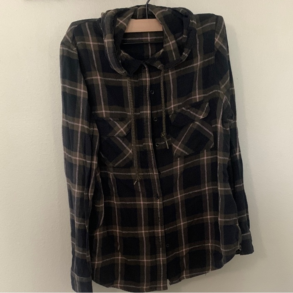 Plaid Button-Up Shirt